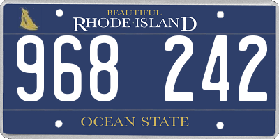 RI license plate 968242