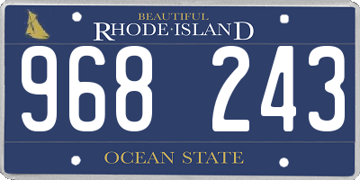 RI license plate 968243