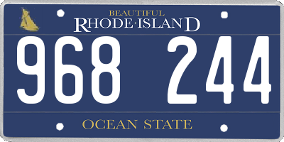 RI license plate 968244