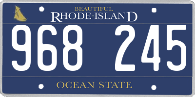 RI license plate 968245