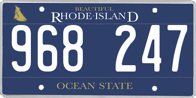 RI license plate 968247