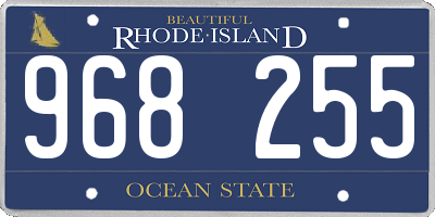 RI license plate 968255