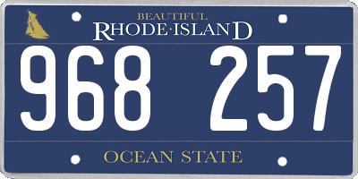 RI license plate 968257
