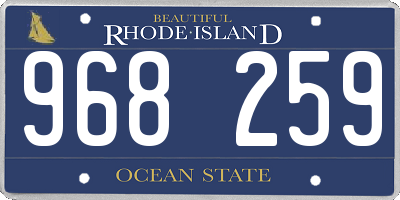 RI license plate 968259