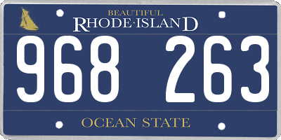 RI license plate 968263
