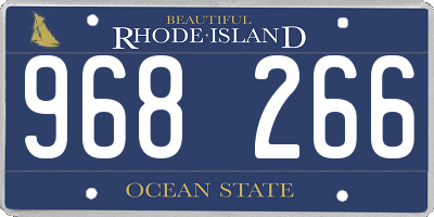 RI license plate 968266