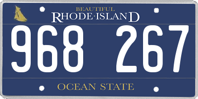RI license plate 968267
