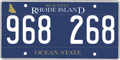 RI license plate 968268
