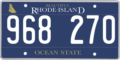 RI license plate 968270