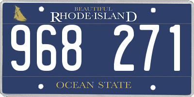 RI license plate 968271