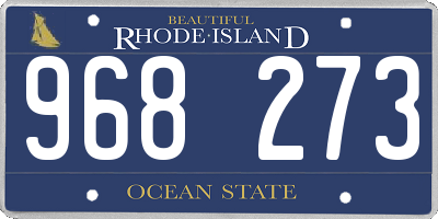 RI license plate 968273