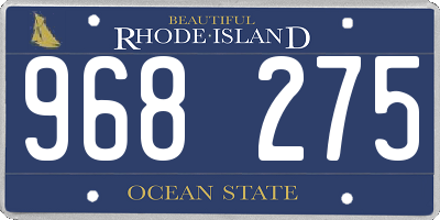 RI license plate 968275