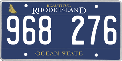 RI license plate 968276