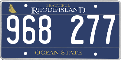 RI license plate 968277