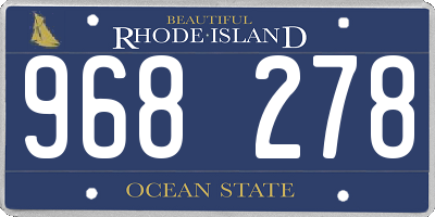 RI license plate 968278