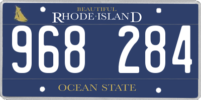 RI license plate 968284