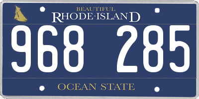 RI license plate 968285