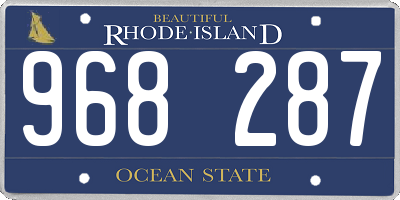 RI license plate 968287