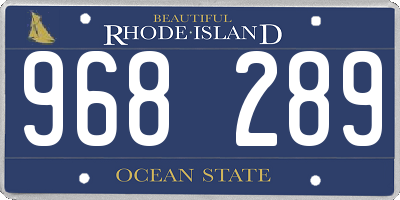 RI license plate 968289