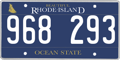 RI license plate 968293