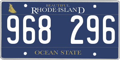 RI license plate 968296