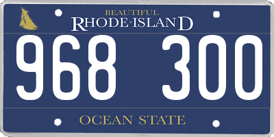 RI license plate 968300