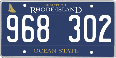 RI license plate 968302