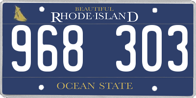 RI license plate 968303