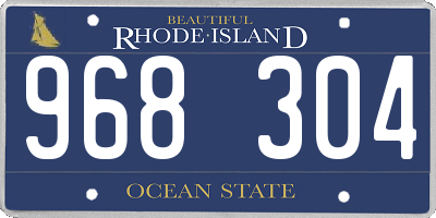 RI license plate 968304