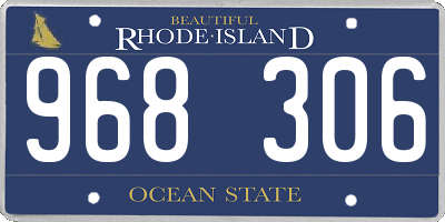 RI license plate 968306