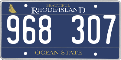 RI license plate 968307