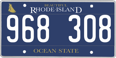 RI license plate 968308