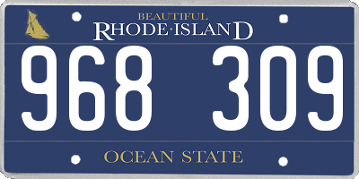 RI license plate 968309