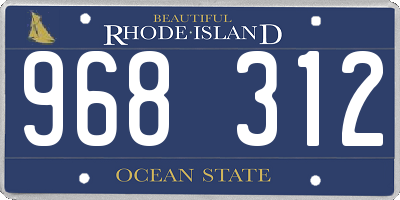 RI license plate 968312