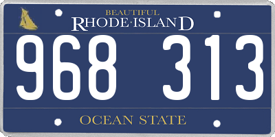 RI license plate 968313