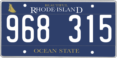 RI license plate 968315