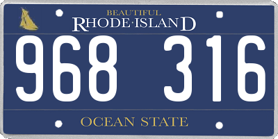 RI license plate 968316