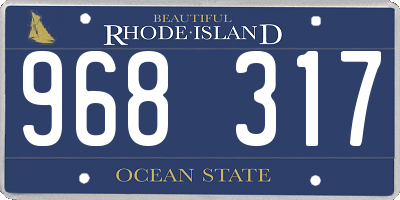 RI license plate 968317