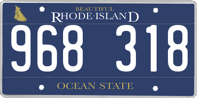 RI license plate 968318