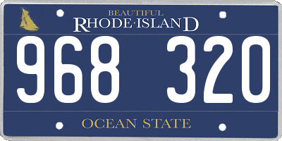 RI license plate 968320