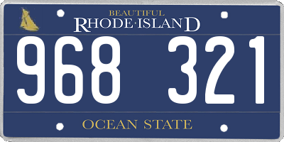 RI license plate 968321