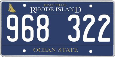 RI license plate 968322