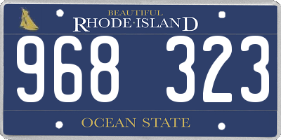 RI license plate 968323