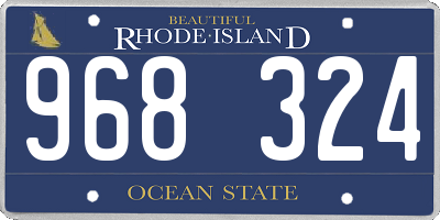 RI license plate 968324