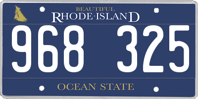 RI license plate 968325