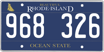 RI license plate 968326