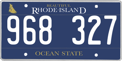 RI license plate 968327