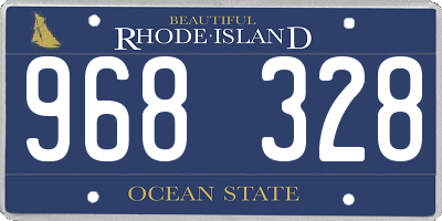RI license plate 968328