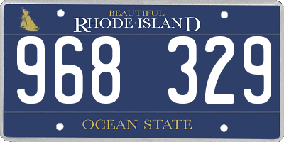 RI license plate 968329