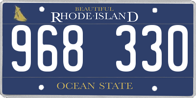 RI license plate 968330